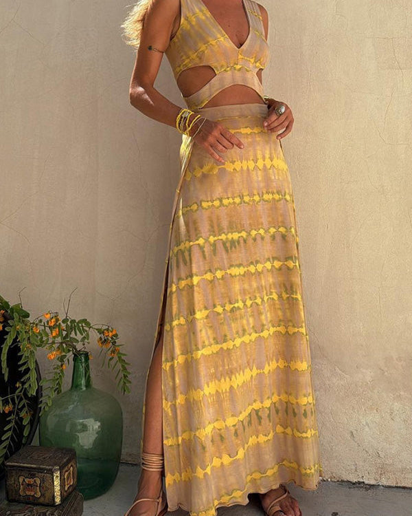 Lila | Robe Longue Élégante à Découpes pour Femme 5