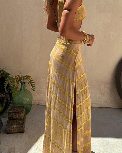 Lila | Robe Longue Élégante à Découpes pour Femme 8