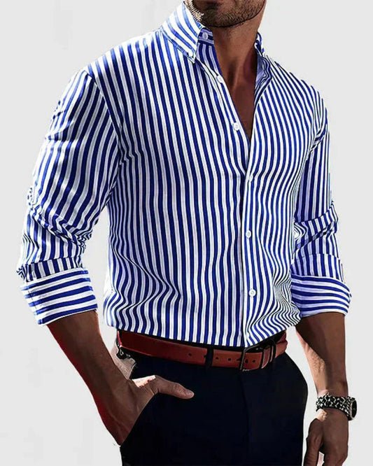 Lucas | Chemise Pour Hommes Élégante à Rayures Pour Un Style Sophistiqué 0