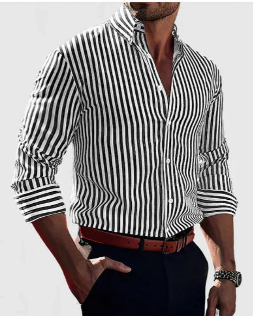 Lucas | Chemise Pour Hommes Élégante à Rayures Pour Un Style Sophistiqué 3