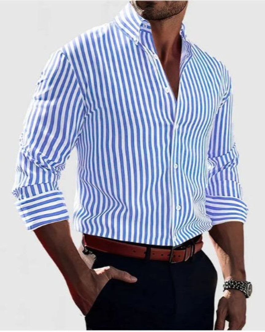 Lucas | Chemise Pour Hommes Élégante à Rayures Pour Un Style Sophistiqué 4