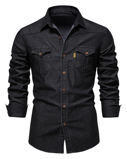 Lucas | Chemise Pour Hommes En Denim Classique Durable Et Confortable 0