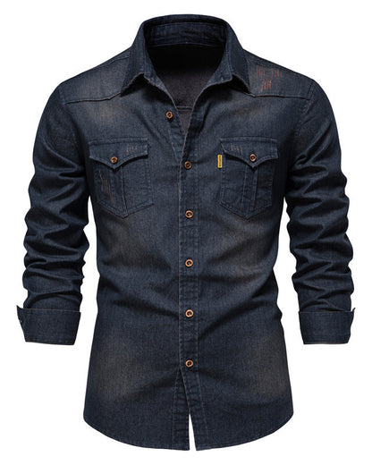 Lucas | Chemise Pour Hommes En Denim Classique Durable Et Confortable 1