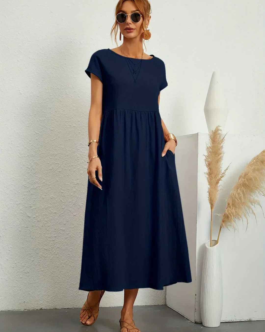 Manon | Robe Longue Élégante en Coton Léger pour Femme 1