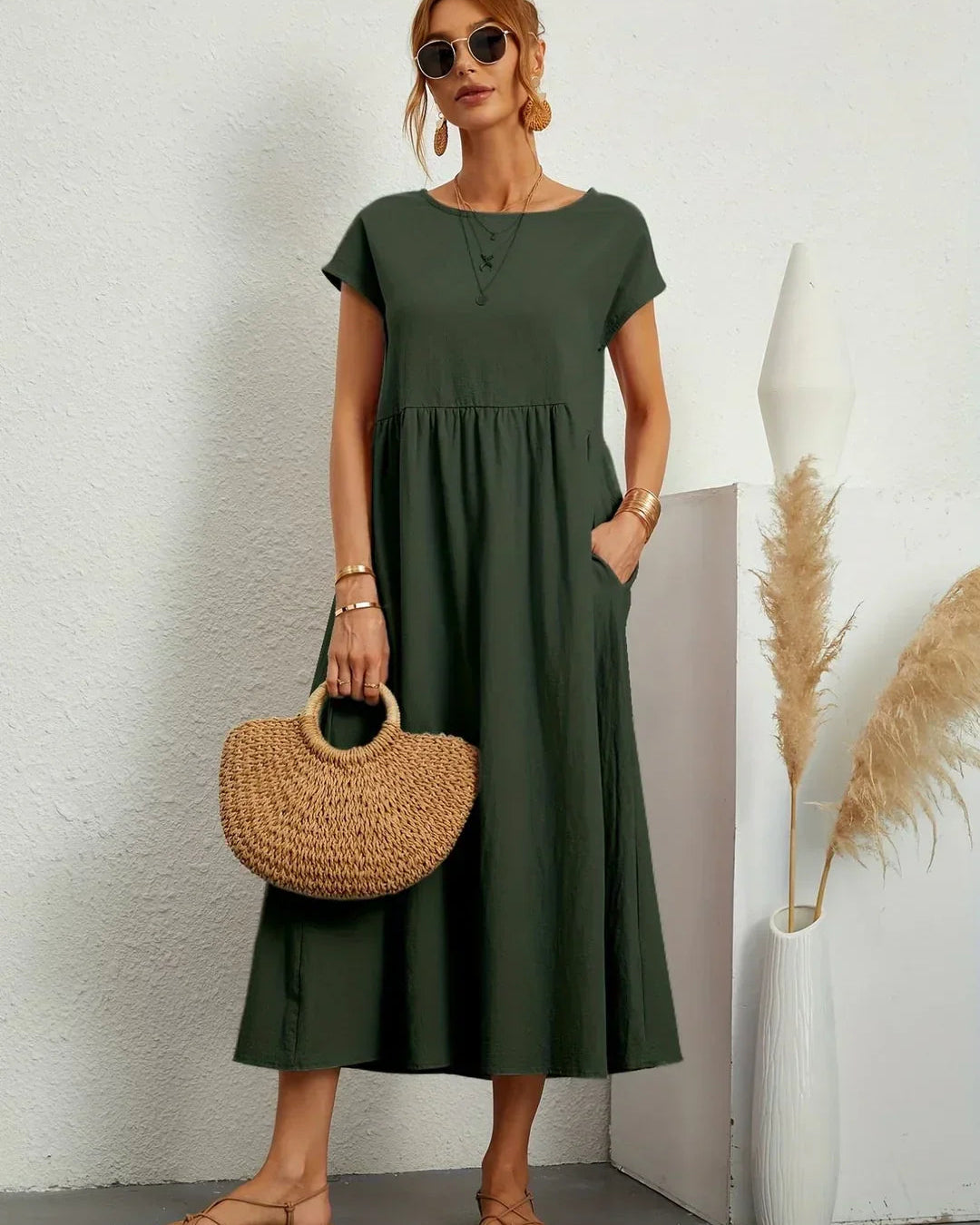 Manon | Robe Longue Élégante en Coton Léger pour Femme 2