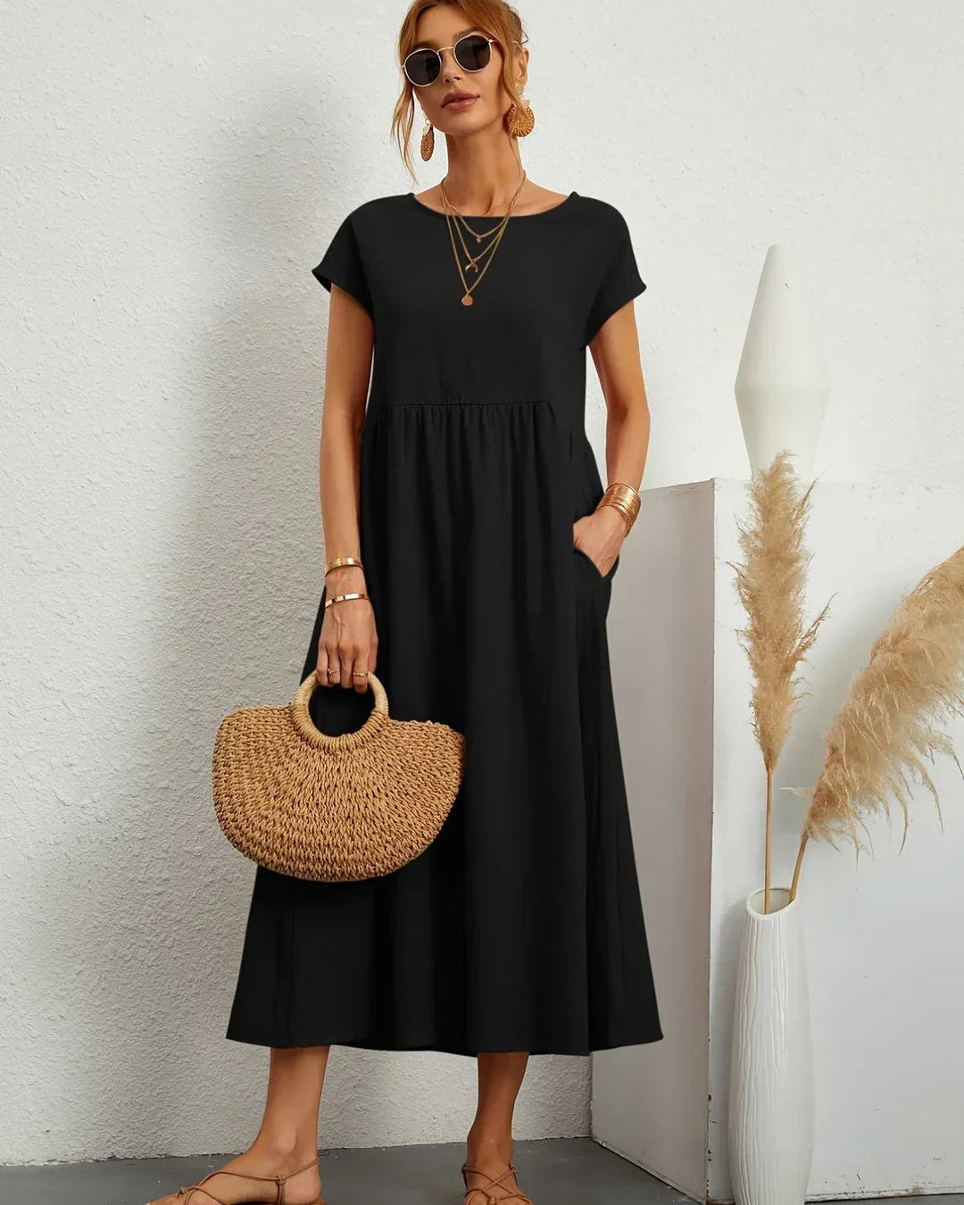 Manon | Robe Longue Élégante en Coton Léger pour Femme 3