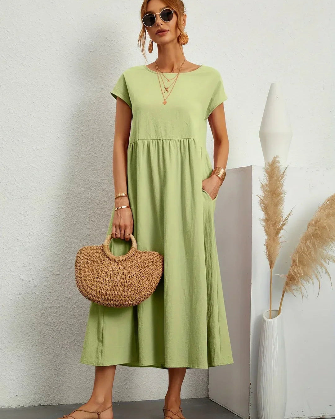 Manon | Robe Longue Élégante en Coton Léger pour Femme 4