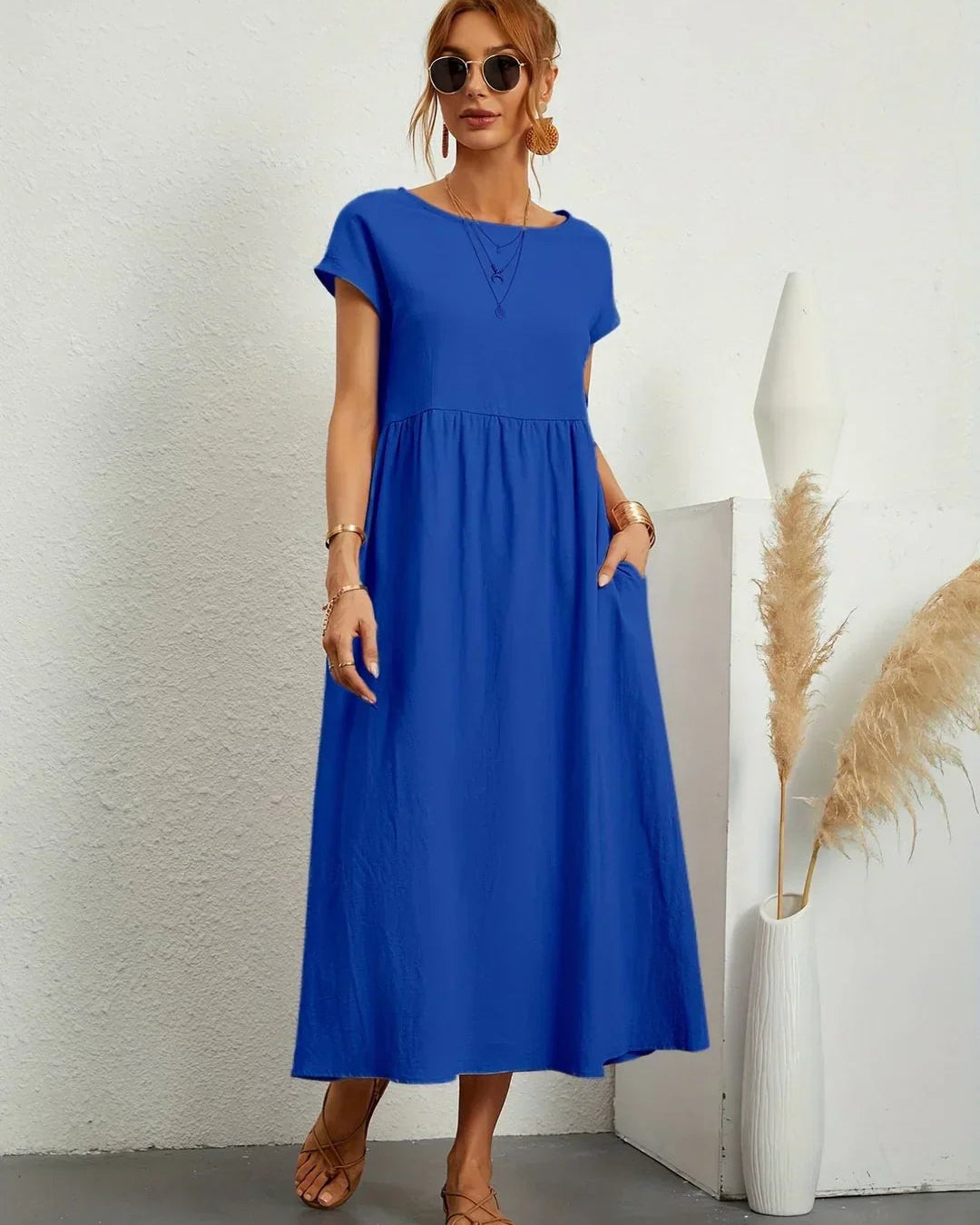 Manon | Robe Longue Élégante en Coton Léger pour Femme 5