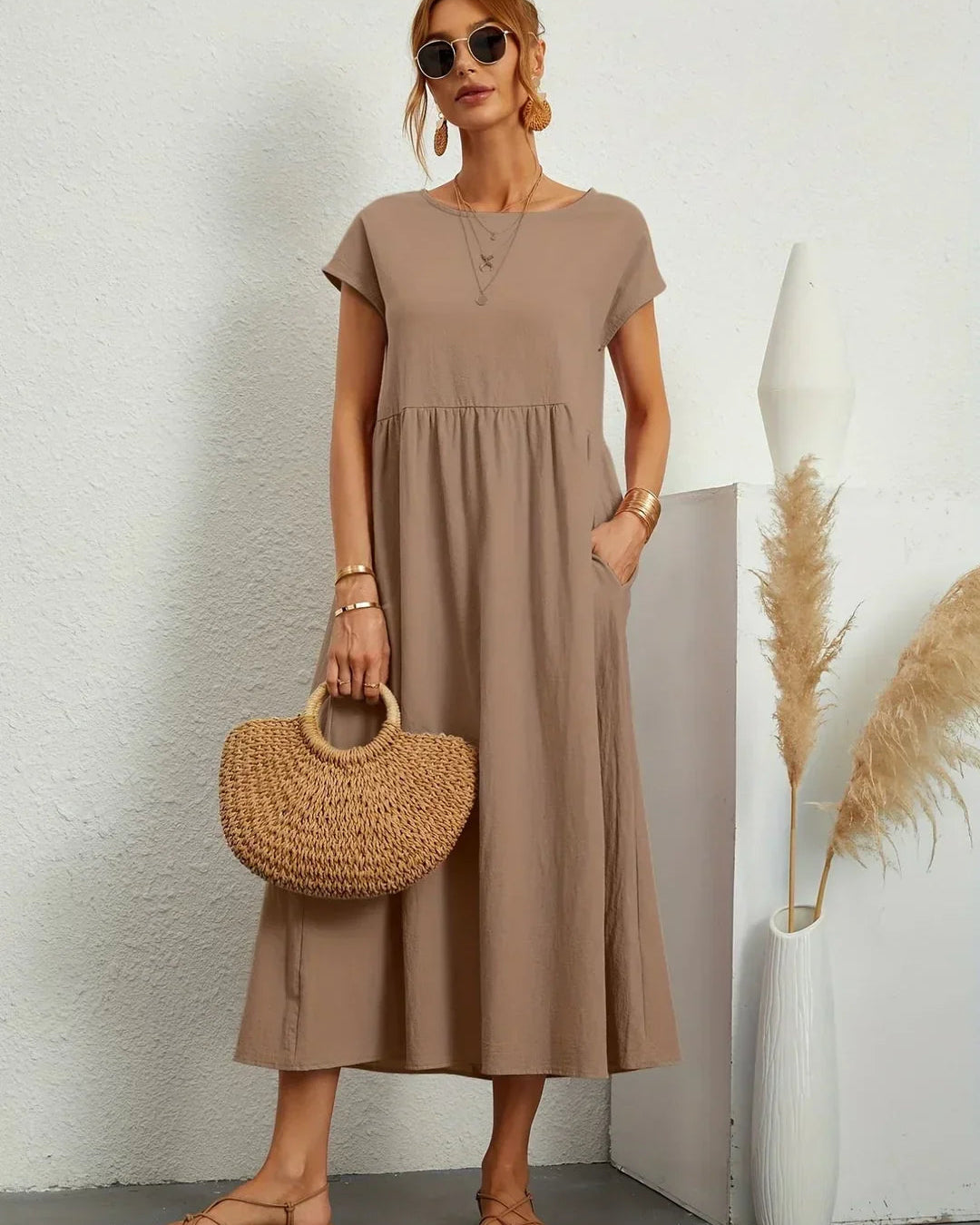 Manon | Robe Longue Élégante en Coton Léger pour Femme 6