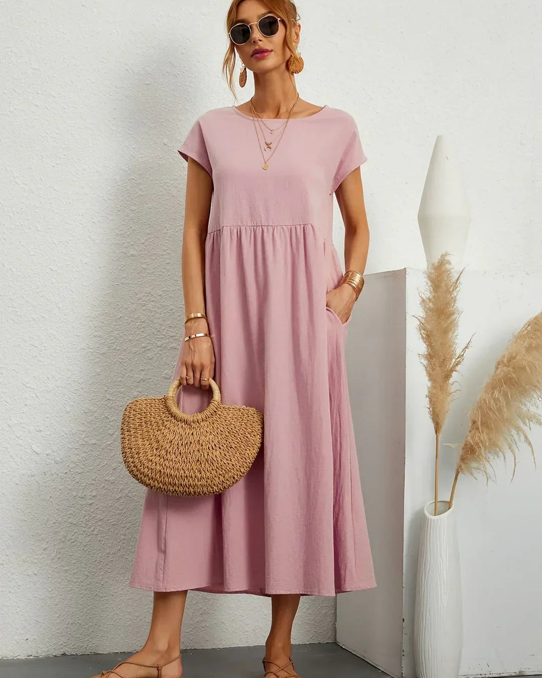 Manon | Robe Longue Élégante en Coton Léger pour Femme 8