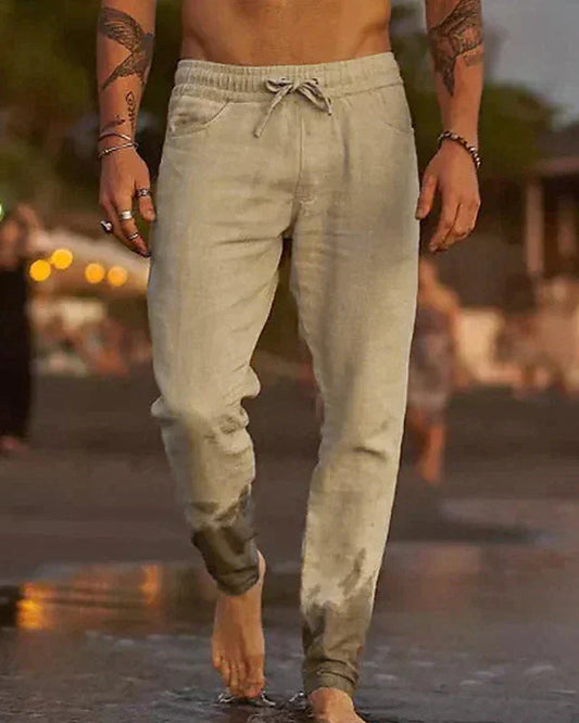 Noah | Pantalon de plage en lin décontracté pour homme élégant et respirant 0