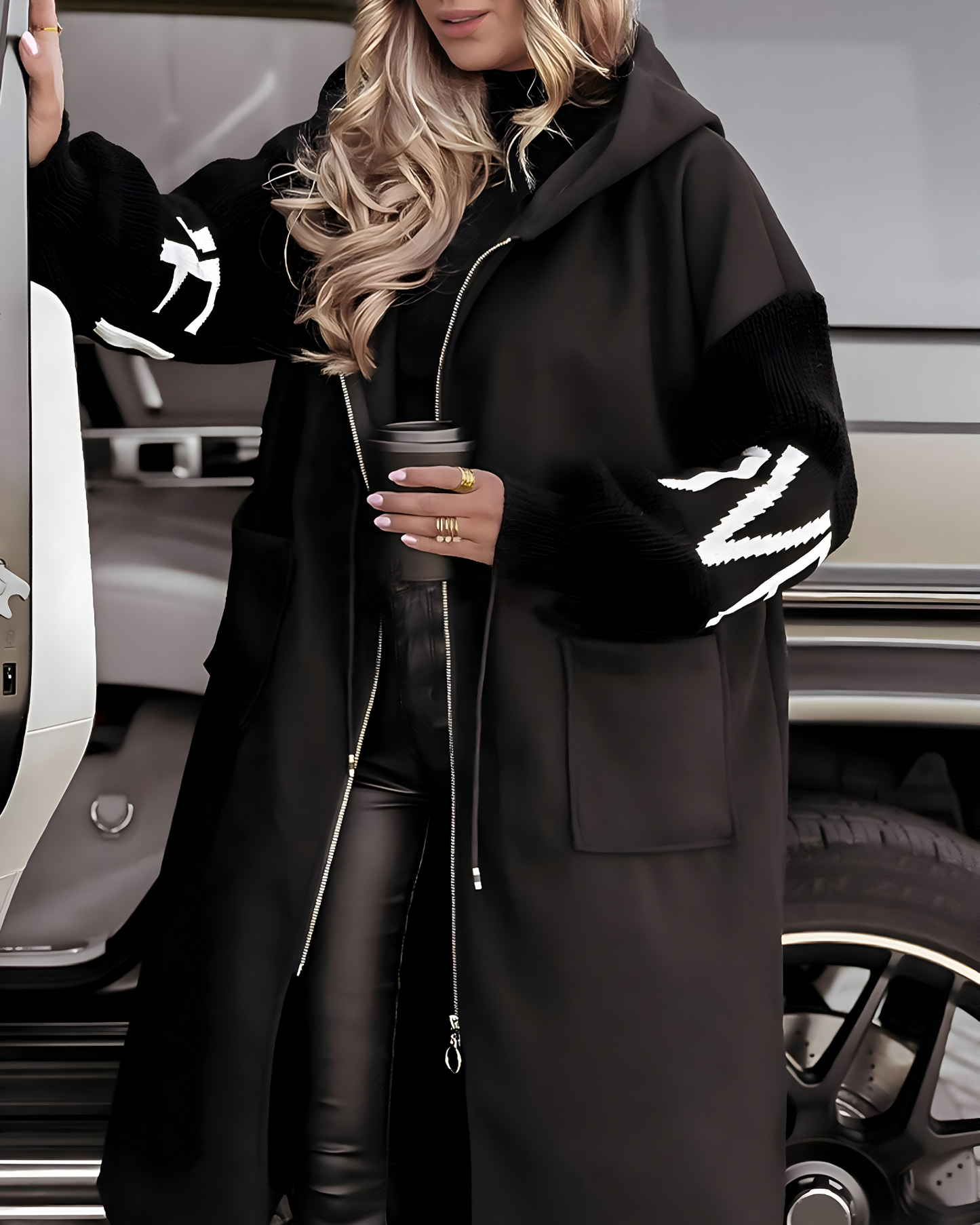 Sophie | Veste Femme Élégante à Manches Tricotées avec Capuche 3